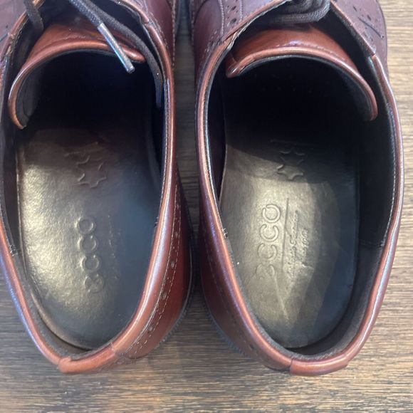 Ecco shock point oxford Wingtip Illinois Shoes 12 Brown Excellent Condition main image 5